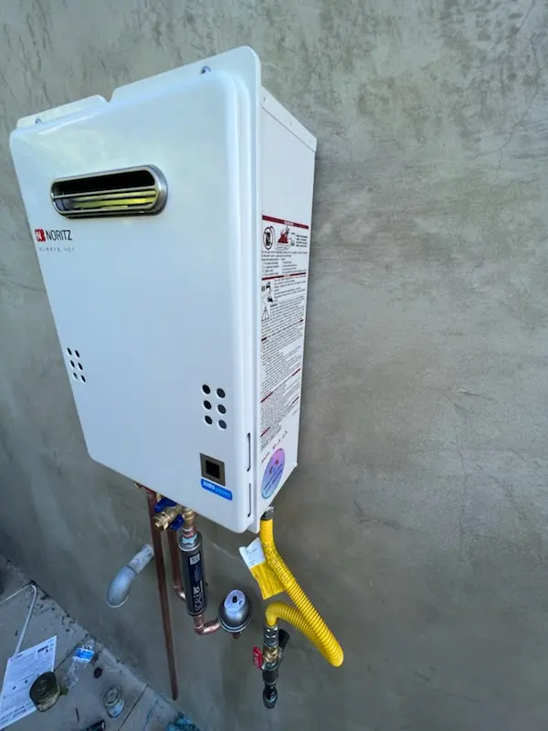 Tankless water heater installation for Cady homes